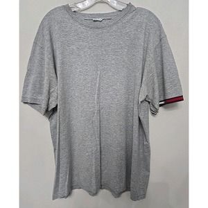 VINTAGE Tommy Hilfiger Shirt Grey Short Sleeve‎ Y2K Casual Cotton Adult